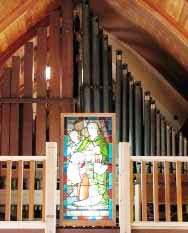 The organ pipes. The organ was donated to St. Gerard's in memory of David Grant Startup. It was restored by Sigurd and Monica Sabathil. Suzanna Wright photo.