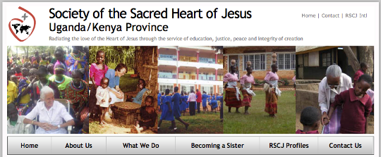 Uganda-Kenya website, Religious of the Sacred Heart