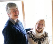Eileen Richter and Paula Hepburn at the going-away celebration,